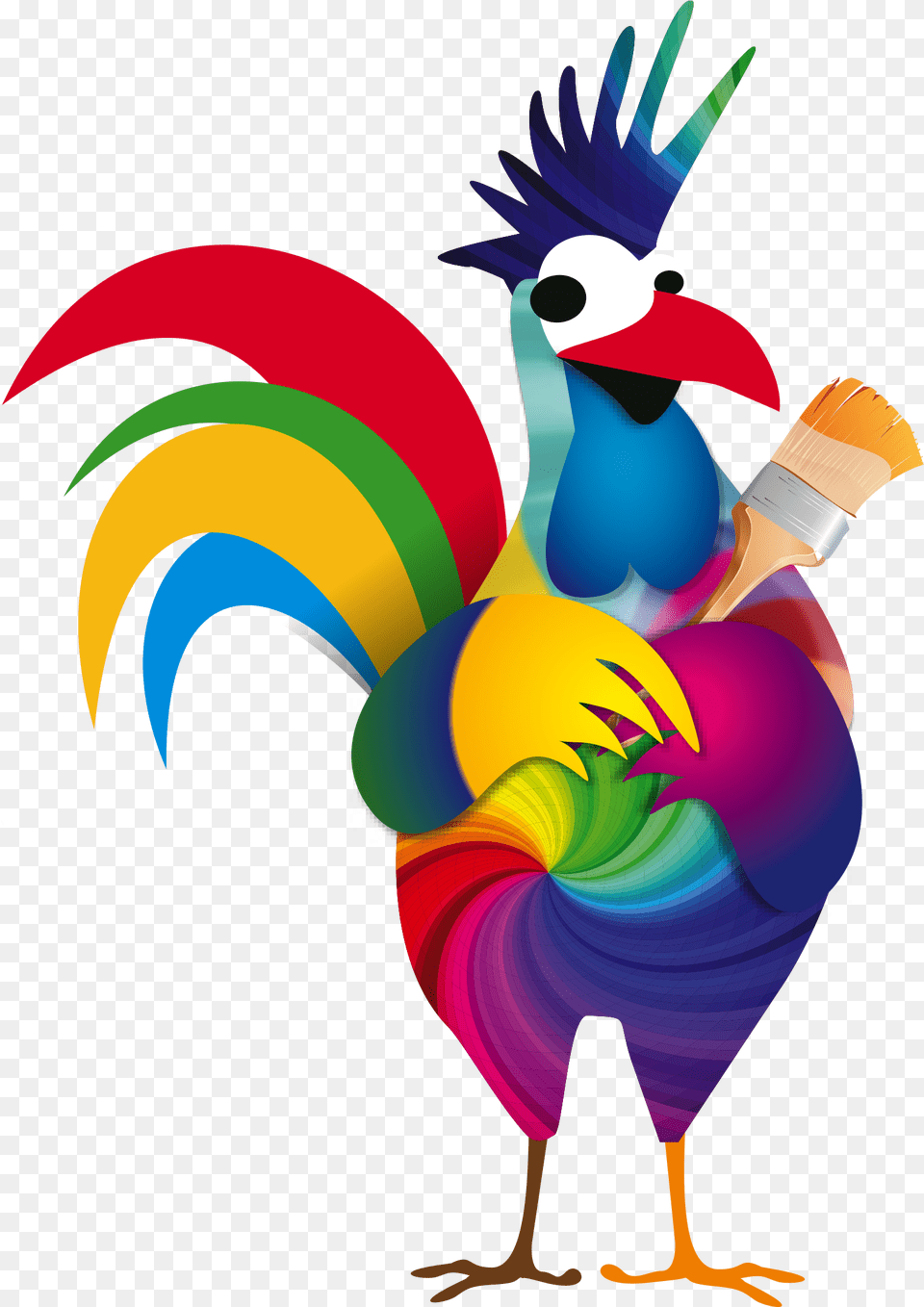 Rooster Pat Mcdonnell Paints, Art, Brush, Device, Graphics Free Png Download
