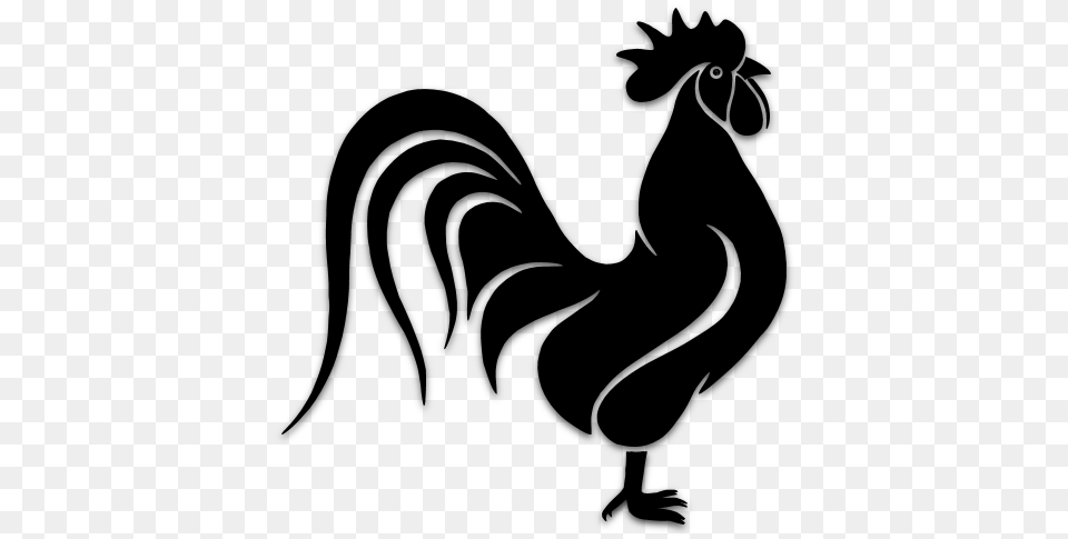 Rooster Silhouettes Art Islamic Graphics My Silhouettes, Gray Free Png