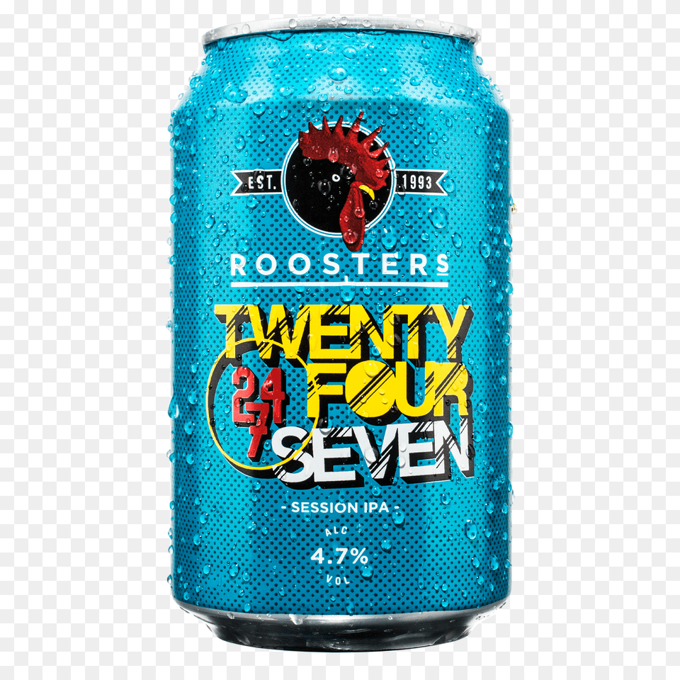 Roosters Twenty Four Seven Can Beer Hawk, Alcohol, Beverage, Tin, Lager Free Png
