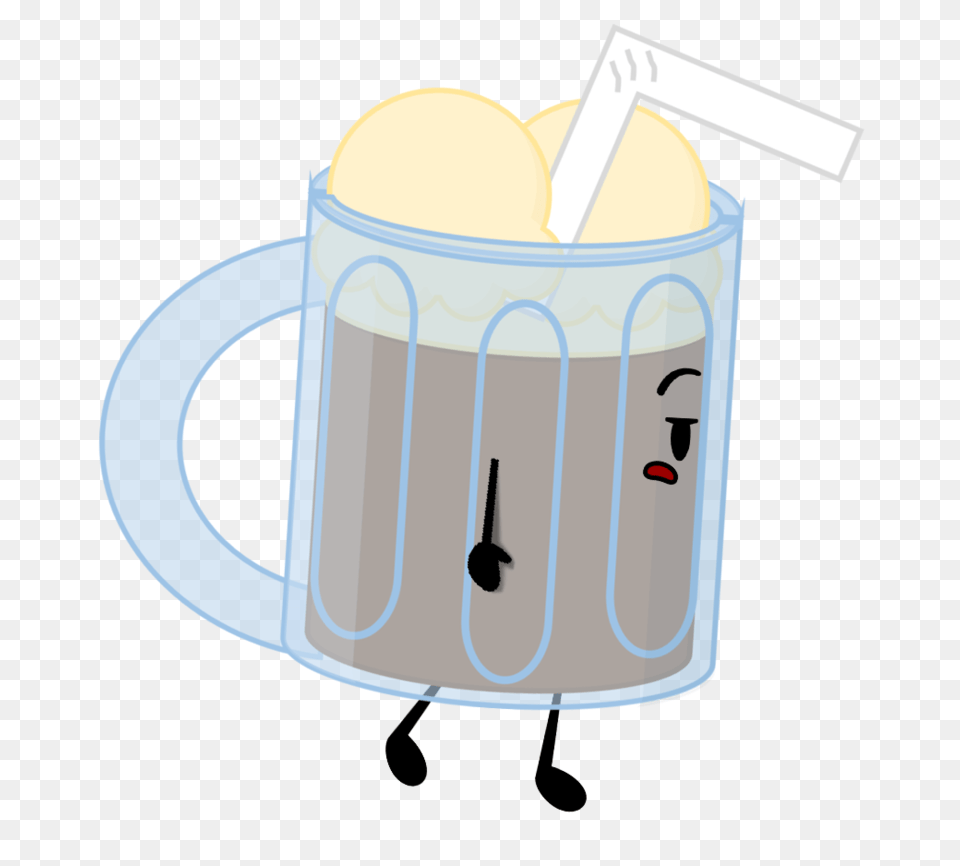 Root Beer Float Fan Made Pose Ii, Cup, Cutlery, Bottle, Shaker Free Png