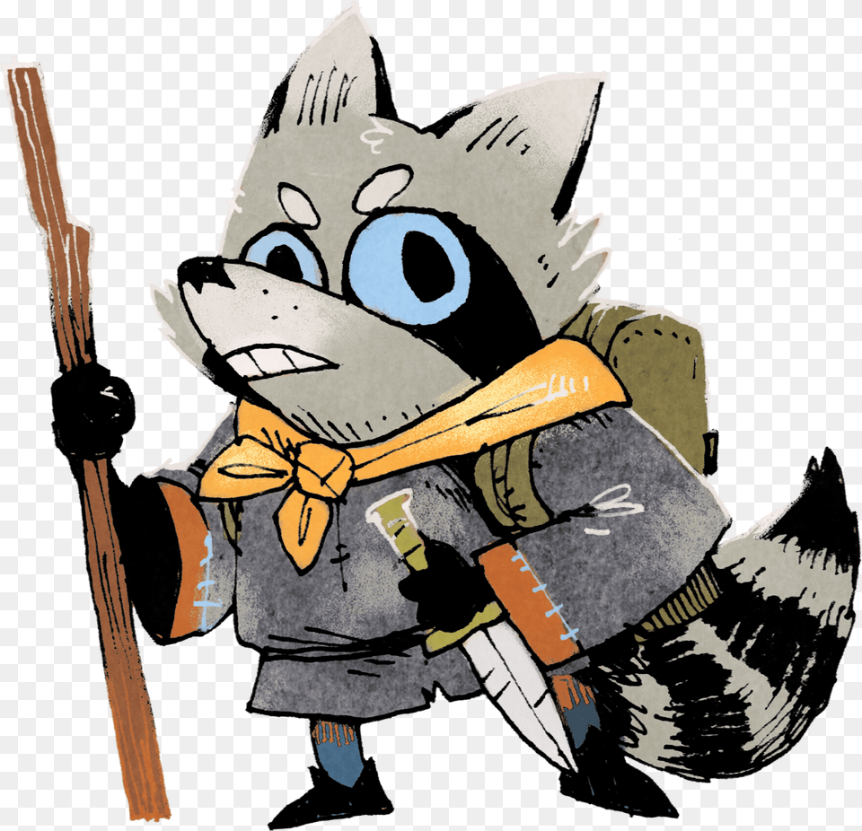 Root Character Concept Raccoon Root Board Game Vagabond, Baby, Person Png