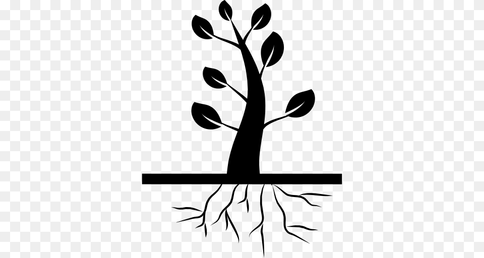 Root Icon, Gray Free Transparent Png