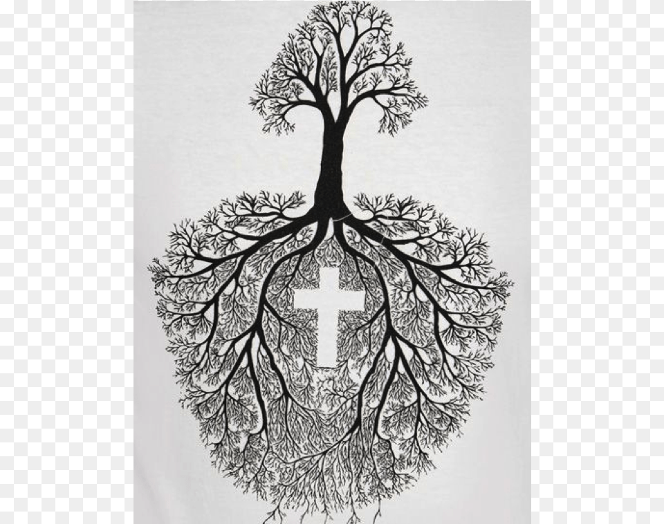 Roots Cross Copy Cross With Tree Roots, Art, Symbol, Drawing, Chandelier Free Transparent Png