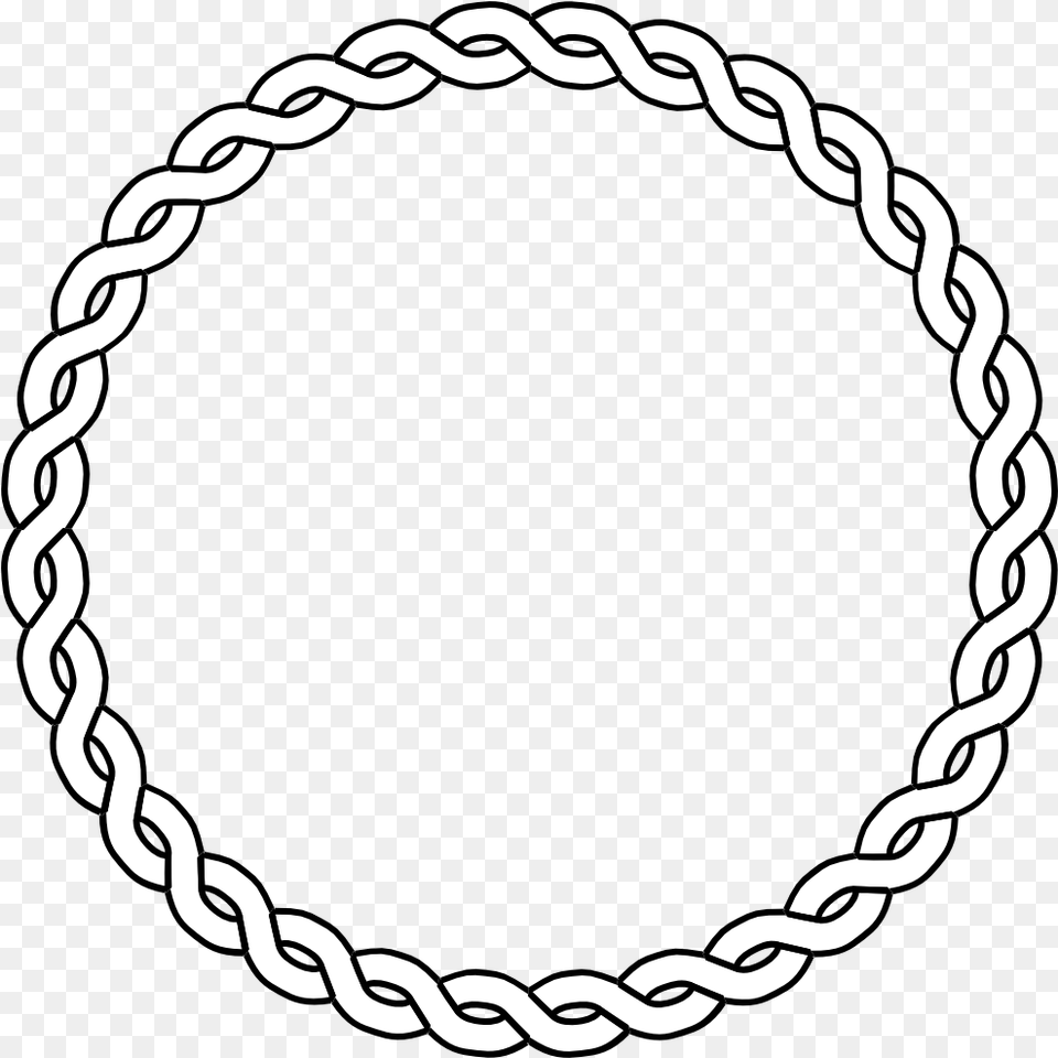 Rope Border Circle Clip Arts Border Circle, Oval, Accessories, Jewelry, Necklace Free Transparent Png