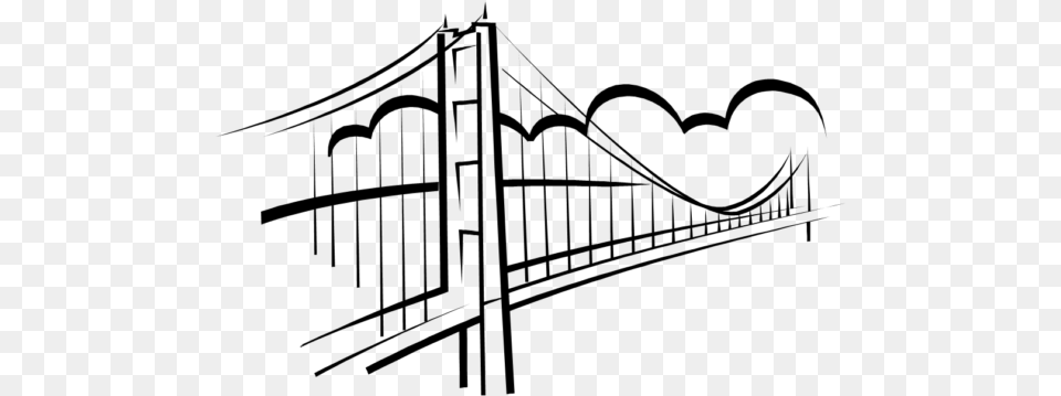 Rope Bridge Clipart Brigde, Gray Free Png Download