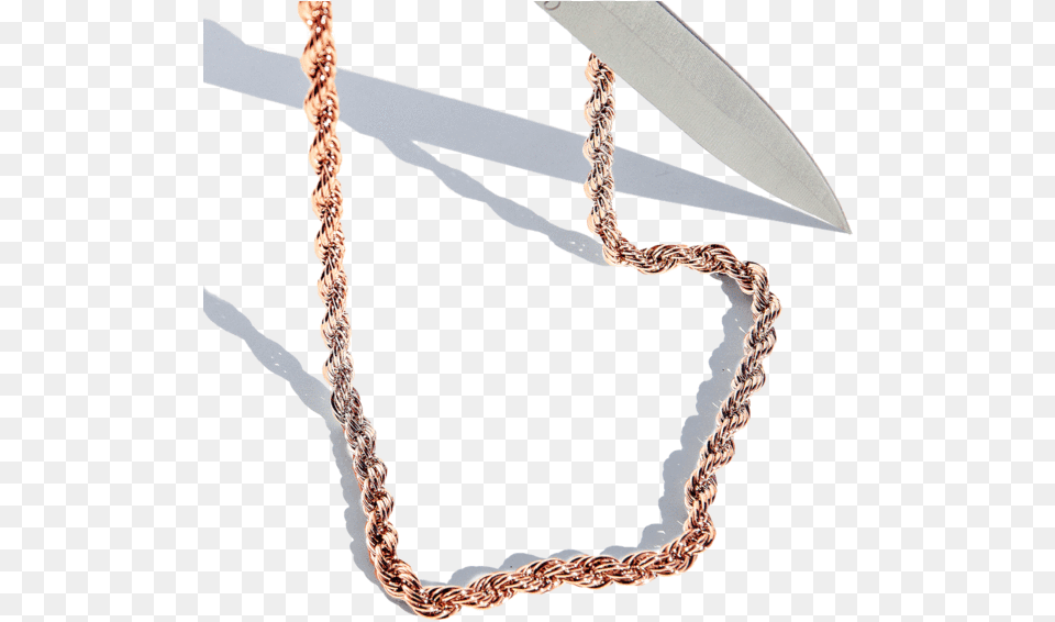 Rope Chain 6mm Rose Gold Rope Chain, Accessories, Jewelry, Necklace, Blade Free Transparent Png