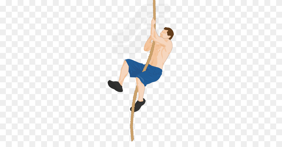 Rope Climbing Exercise For Strength Conditioning, Person, Outdoors, Sport, Pole Vault Free Png Download
