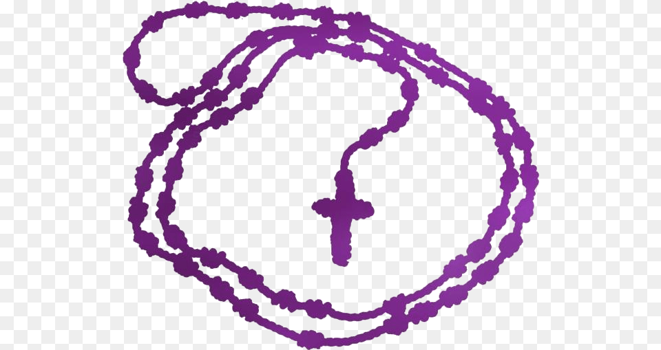 Rope Rosary Background Cross, Purple, Symbol, Accessories Free Transparent Png