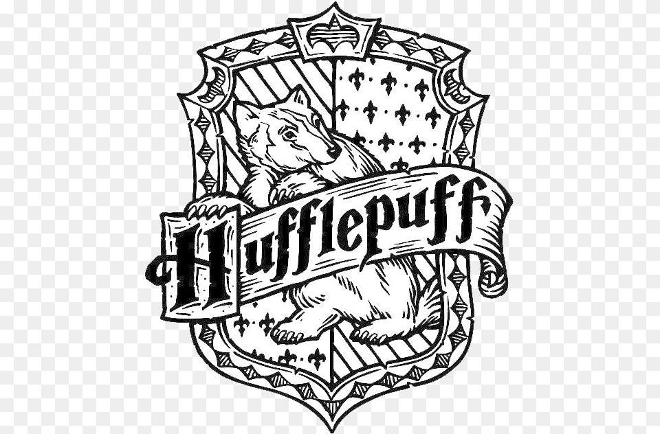 Ropensci Packages Every Muggle Should Know About Hufflepuff Crest Black And White, Logo, Emblem, Symbol, Badge Png Image