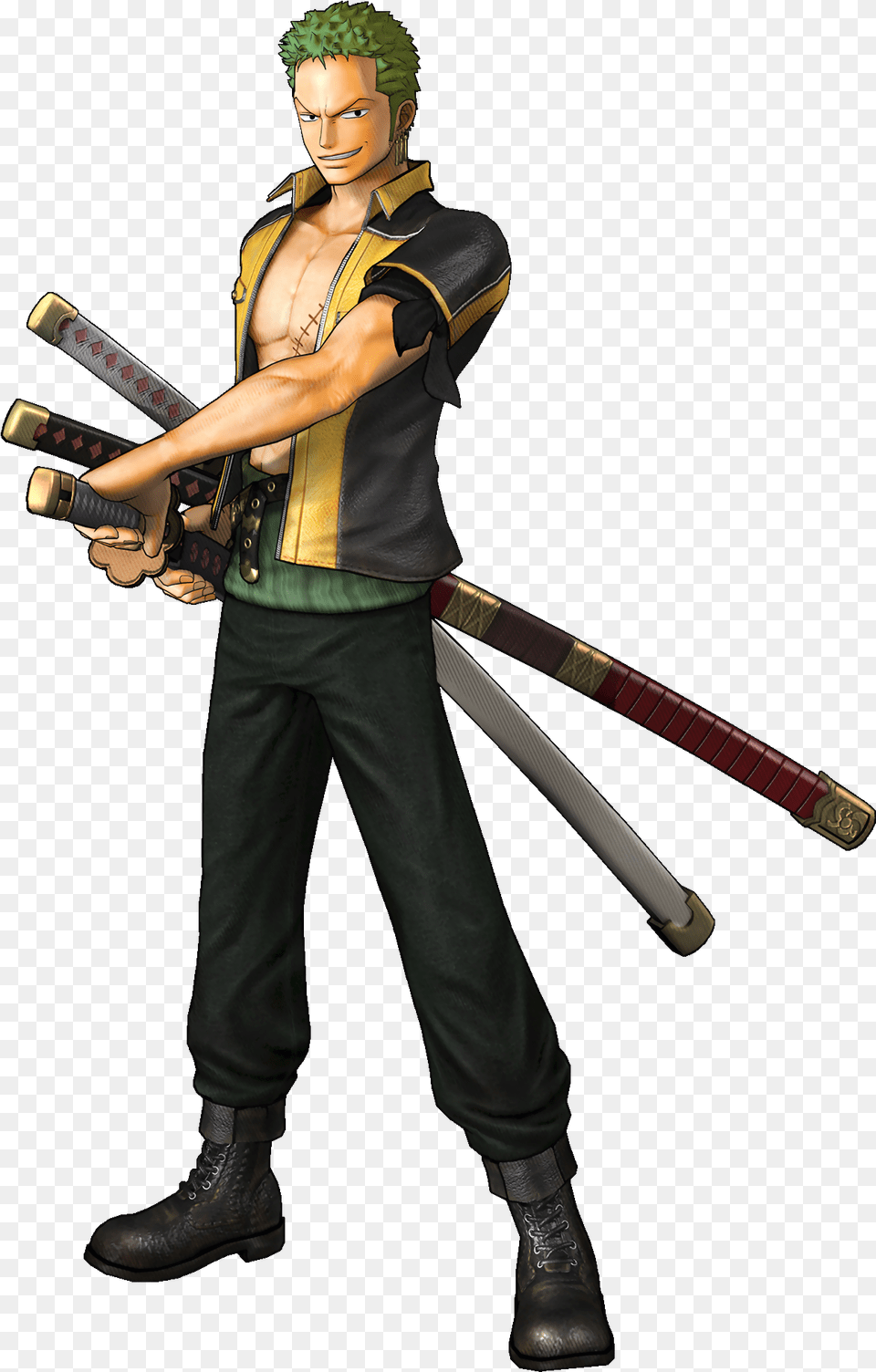 Roronoa Zoro As He Appears In One Piece Pirate Warriors One Piece Pirate Zoro, Adult, Male, Man, Person Free Png Download
