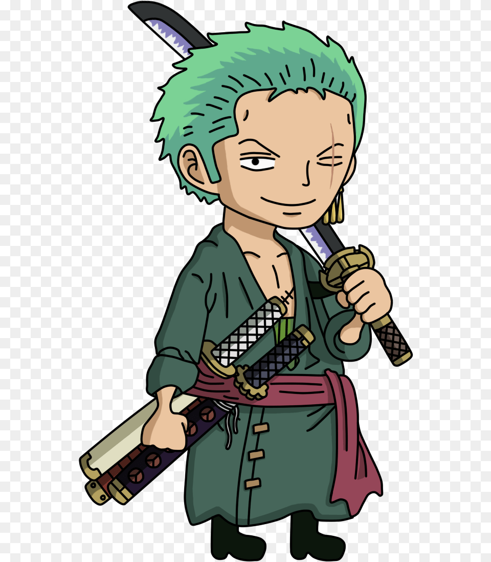 Roronoa Zoro New World Clipart Download Clipart, Book, Comics, Publication, Baby Png Image