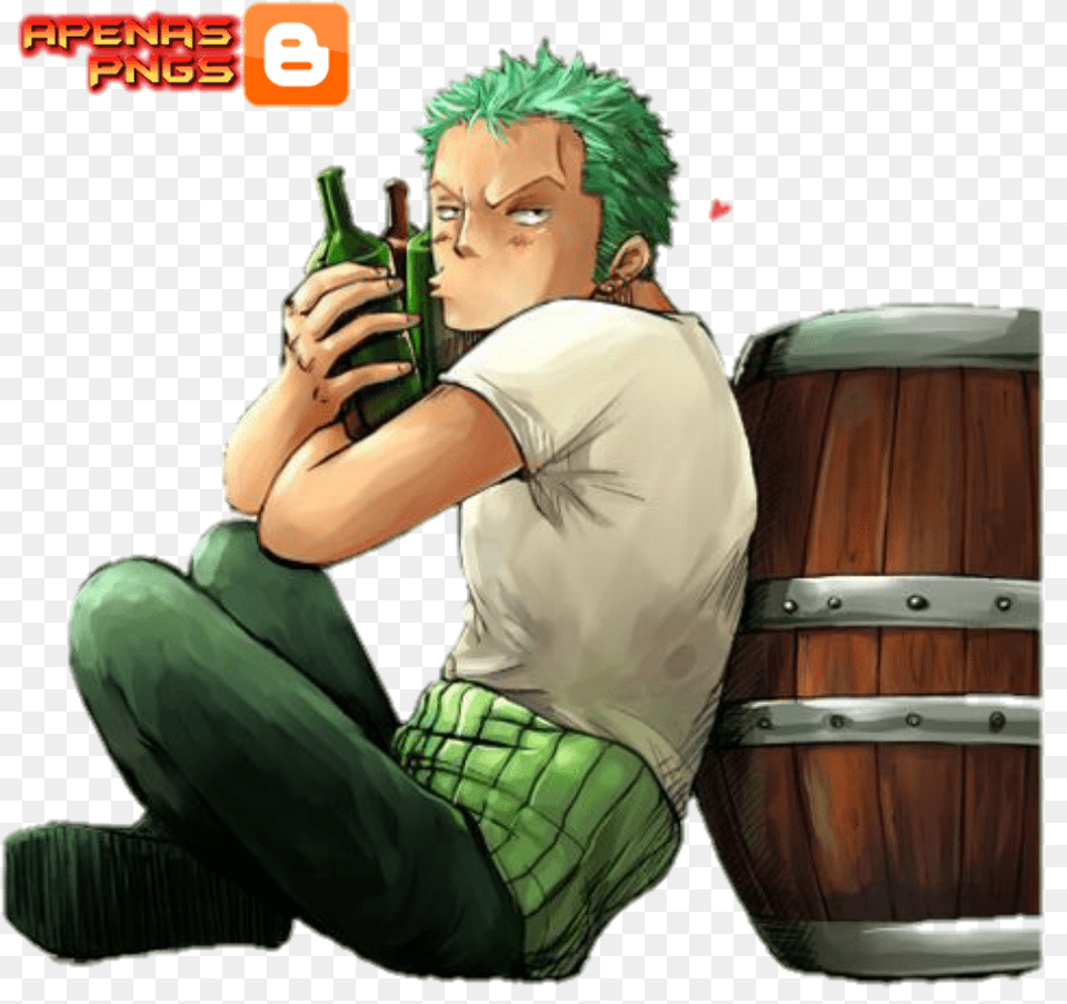 Roronoa Zoro Render One Piece Zoro Drunk, Adult, Person, Man, Male Free Png