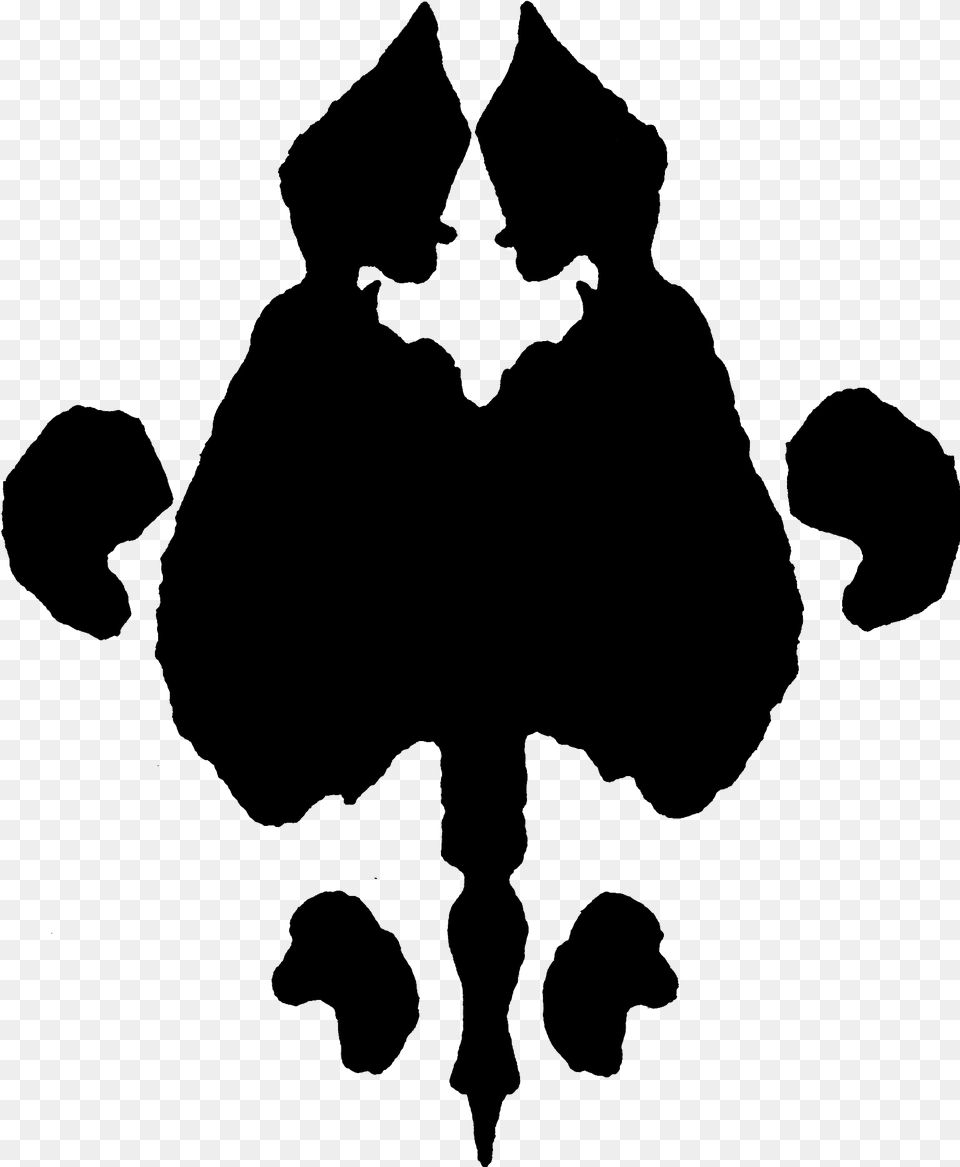 Rorschach Inkblot Test Rorschach, Silhouette, Stencil, Person Free Png