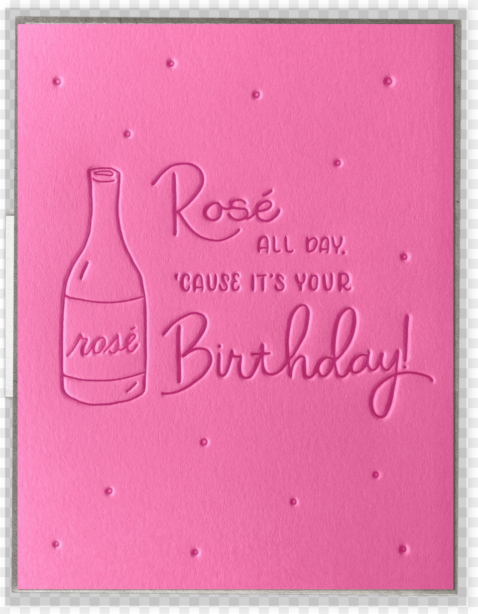 Ros All Day Birthday Letterpress Greeting Card, Envelope, Greeting Card, Mail, Bottle Png