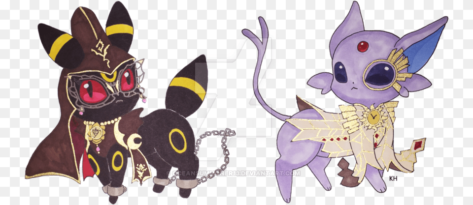 Rosa The Umbreon And Balder The Espeon By Oceansummoner Umbreon Bayonetta, Plush, Toy, Animal, Fish Free Transparent Png