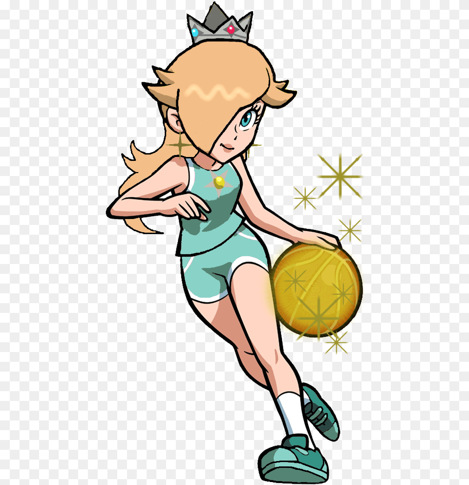 Rosalina Basketball Mario Sports Rosalina, Baby, Person, Book, Comics Png Image