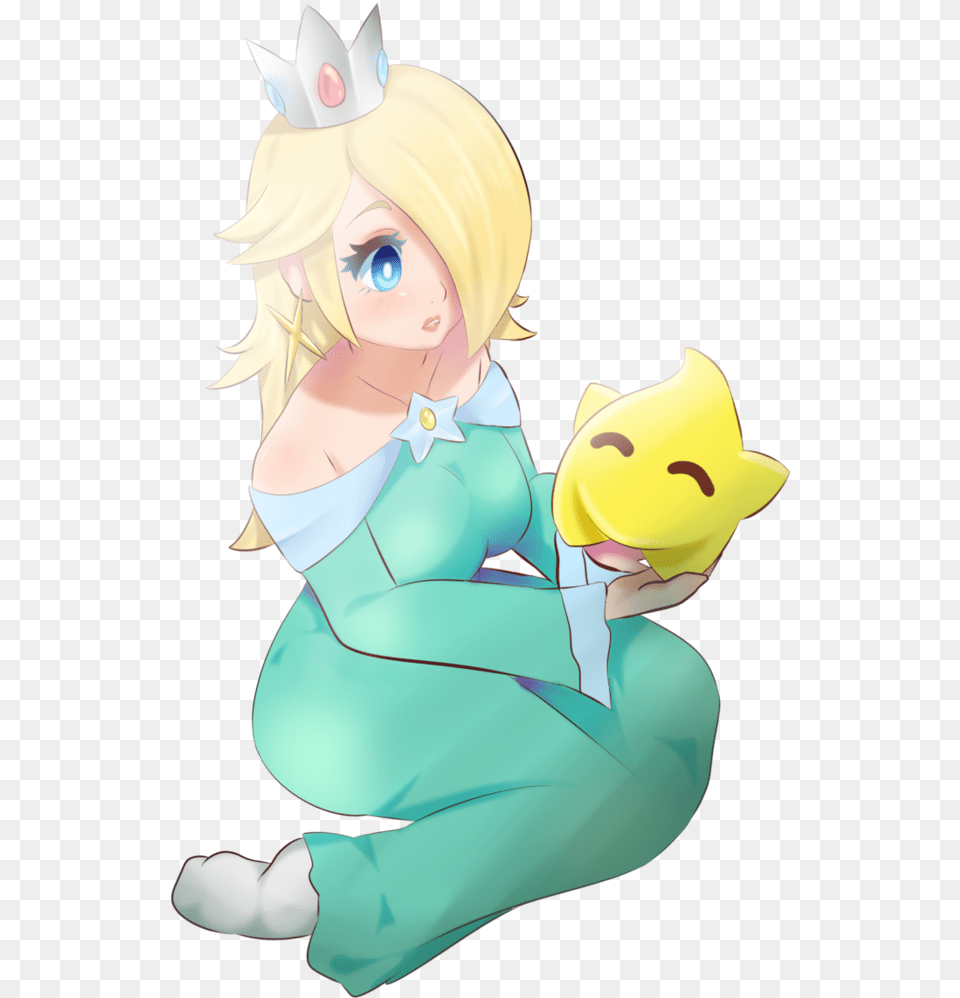 Rosalina Sitting, Book, Comics, Publication, Baby Free Png