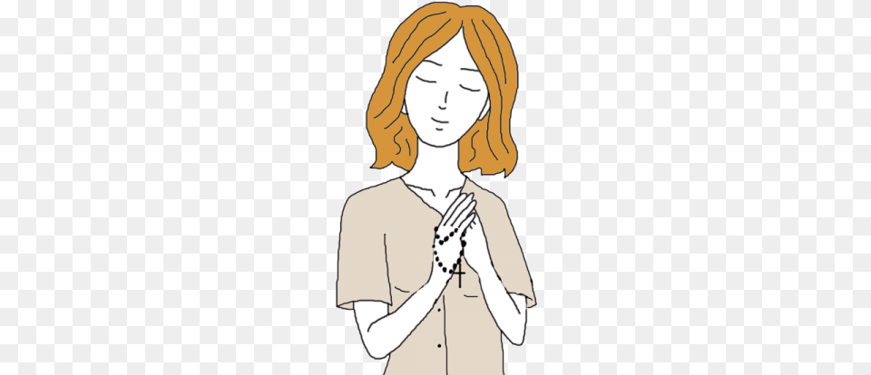 Rosary, Adult, Female, Person, Woman Free Transparent Png