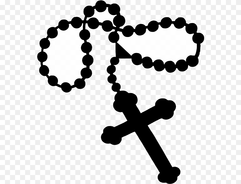 Rosary Black And White, Person Png Image