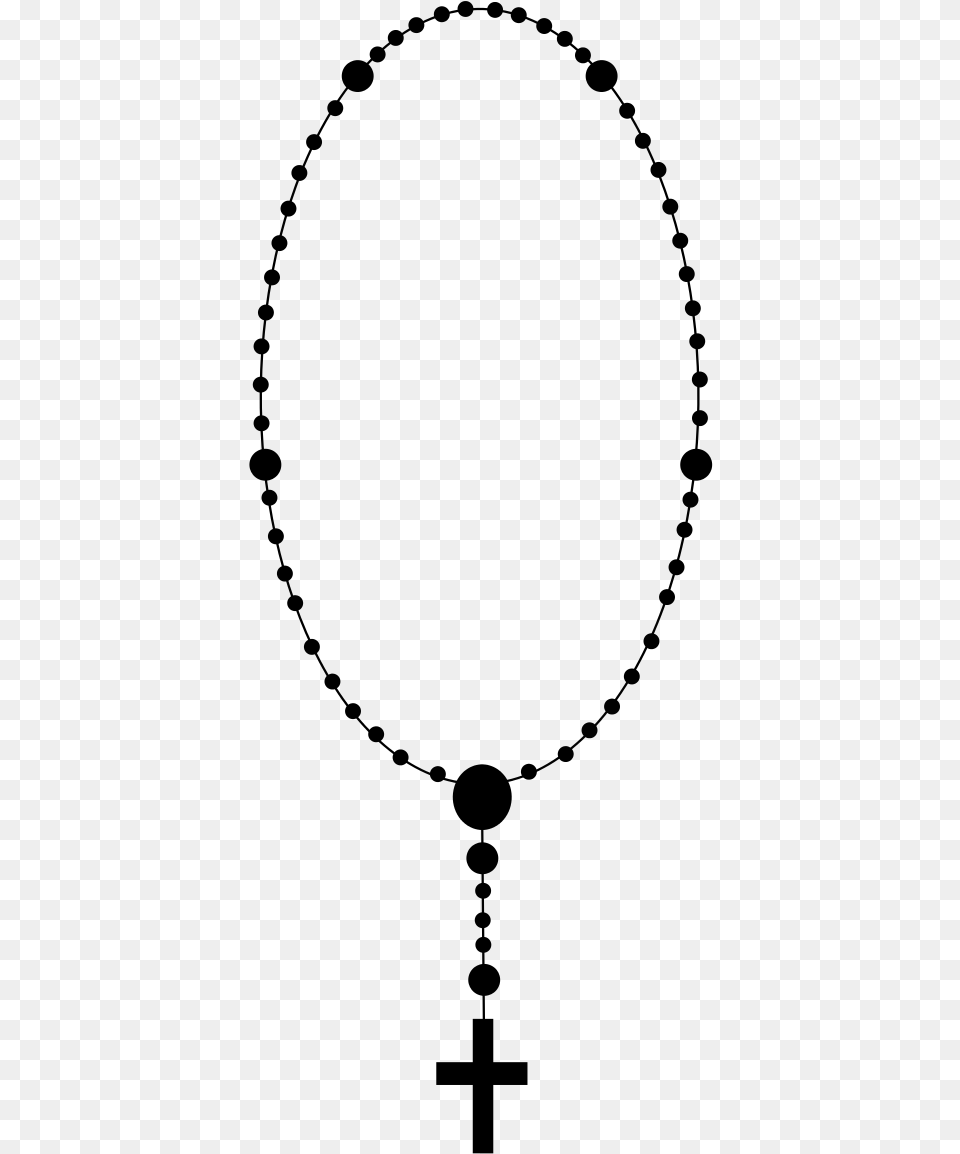 Rosary Clipart, Gray Png Image