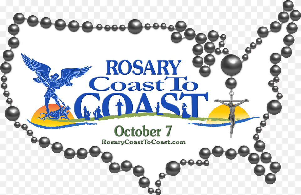 Rosary Coast To Coast Planned For October 7 Rosary Coast To Coast, Accessories, Jewelry, Necklace, Person Free Transparent Png