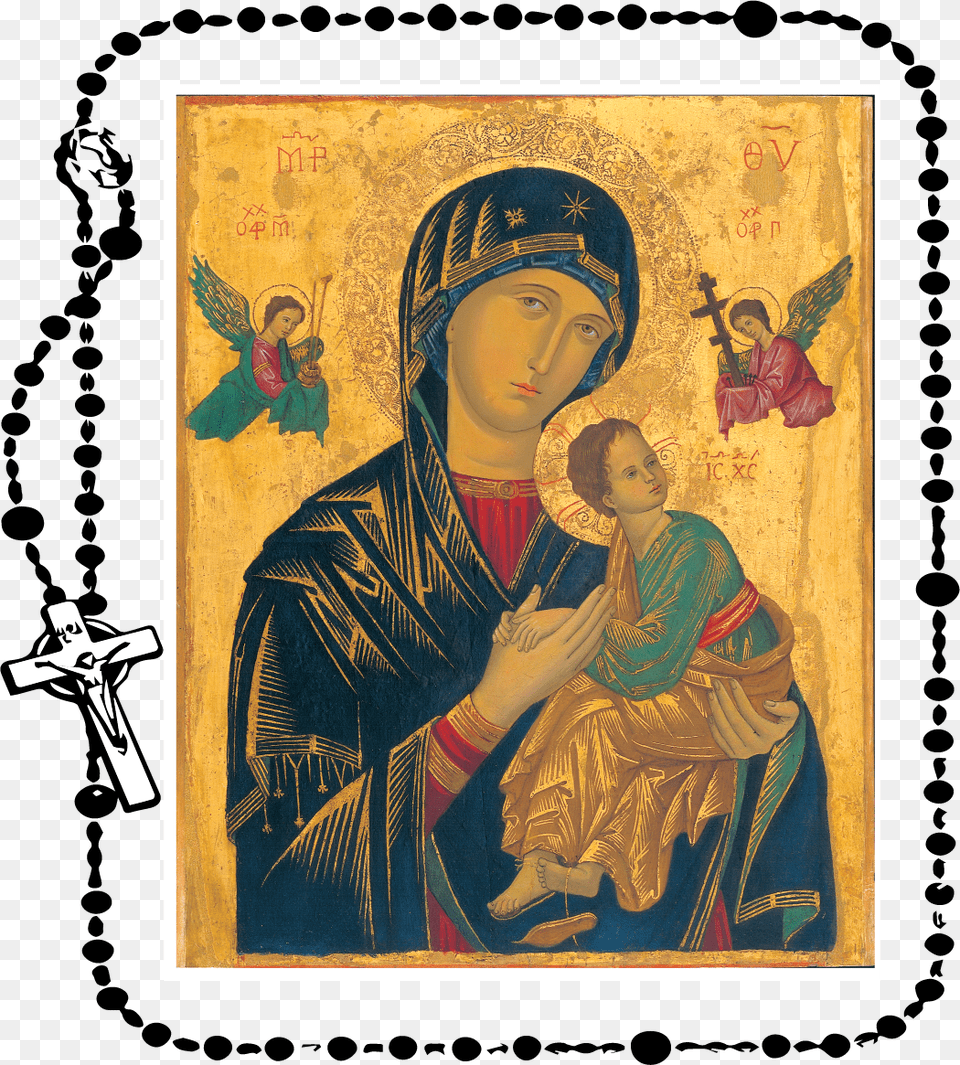 Rosary Of Our Mother Of Perpetual Help Mother Of Perpetual Help, Art, Painting, Adult, Female Png Image