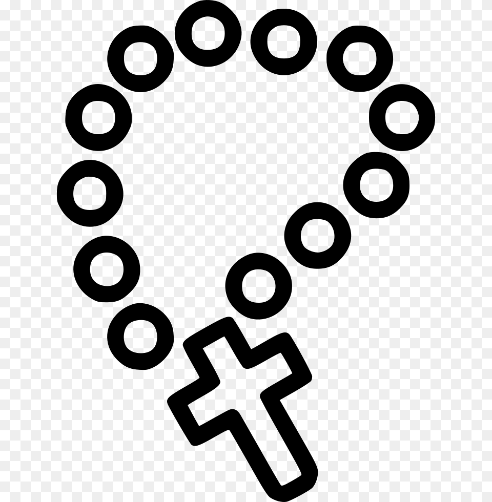Rosary Rosary Icon, Stencil, Symbol, Cross Free Transparent Png