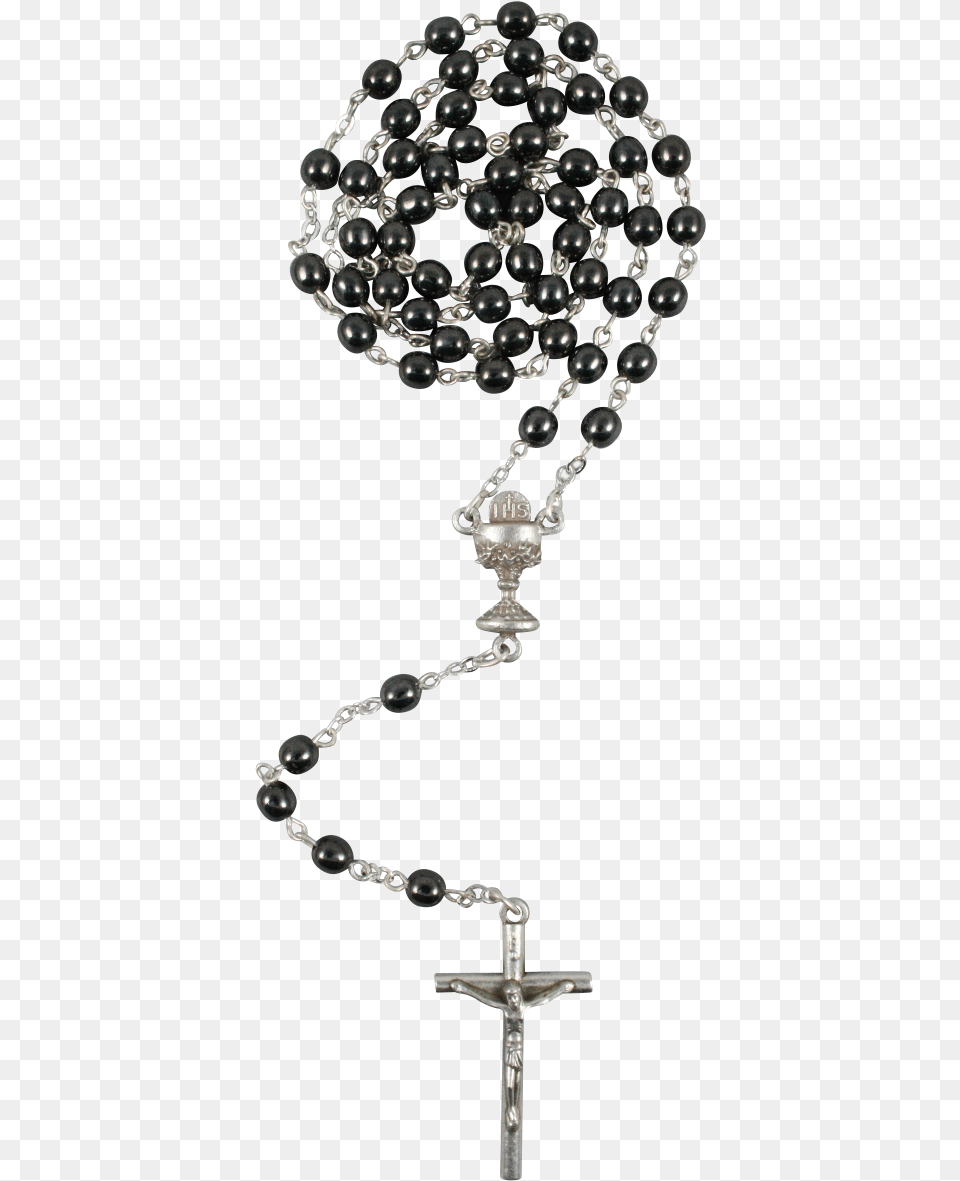 Rosary Rosenkranz Kelch Glas Perle Hmatitfarben Rund, Accessories, Symbol, Cross, Bead Free Transparent Png