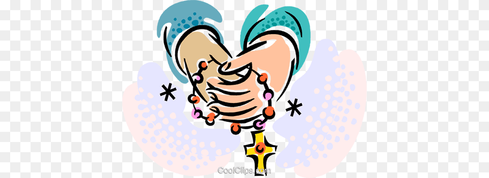 Rosary Royalty Vector Clip Art Illustration, Body Part, Hand, Person, Baby Free Png Download
