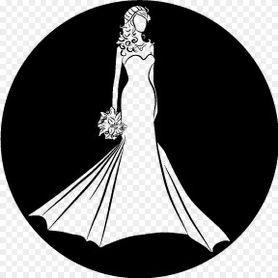 Rosco Bride Silhouette Bampw Glass Gobo Bride Silhouette, Gray Free Png