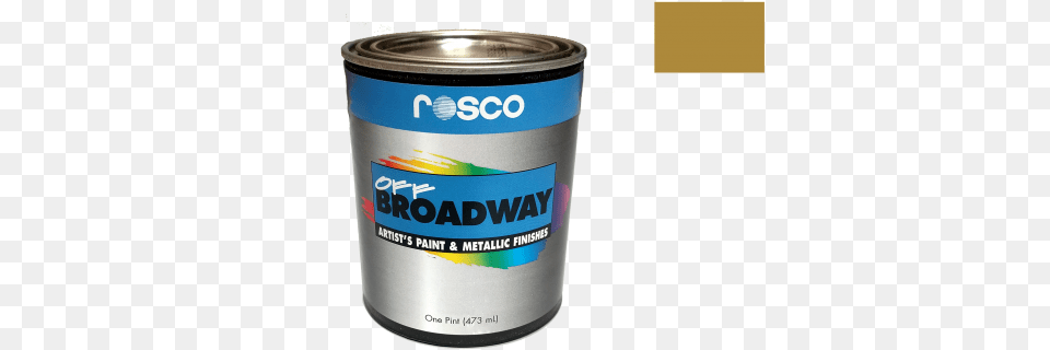 Rosco Off Broadway Paint Gold Stage Depot Box, Tin, Can, Paint Container Free Png Download