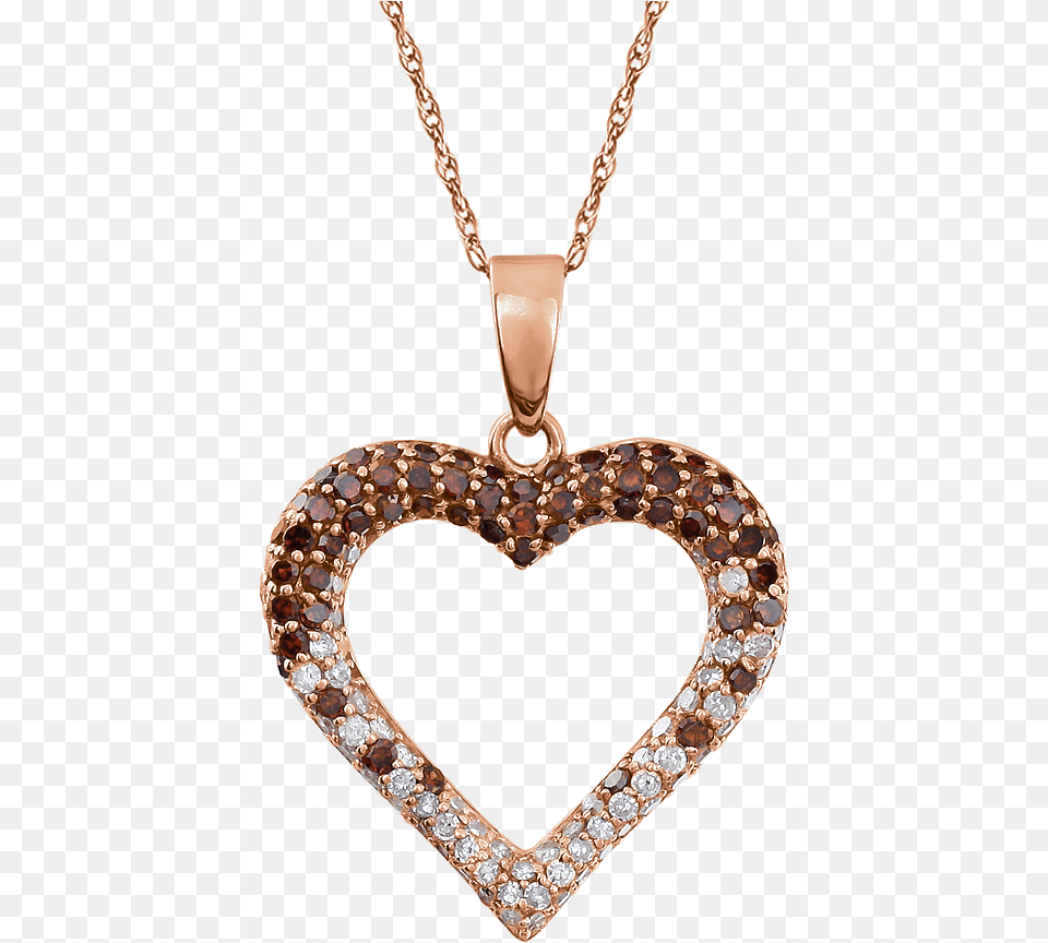 Rose 12 Carat Diamond Heart Necklace Rose Amp White Diamonds 12 Ctw Heart Necklace, Accessories, Jewelry, Gemstone, Pendant Free Png