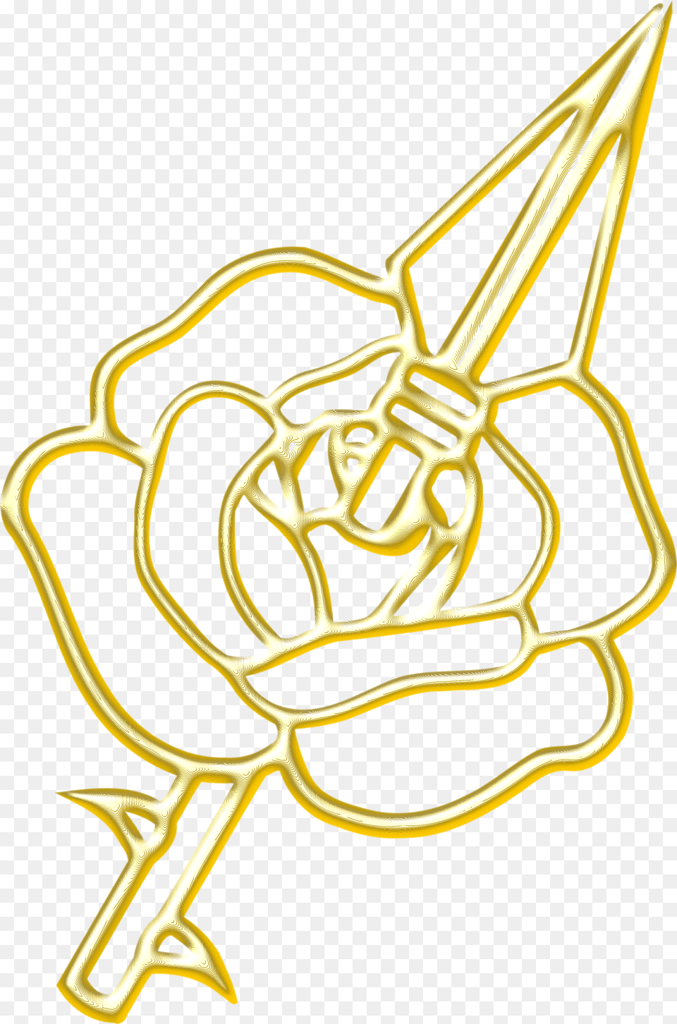 Rose And Spear Lovely, Bow, Weapon, Trident Png