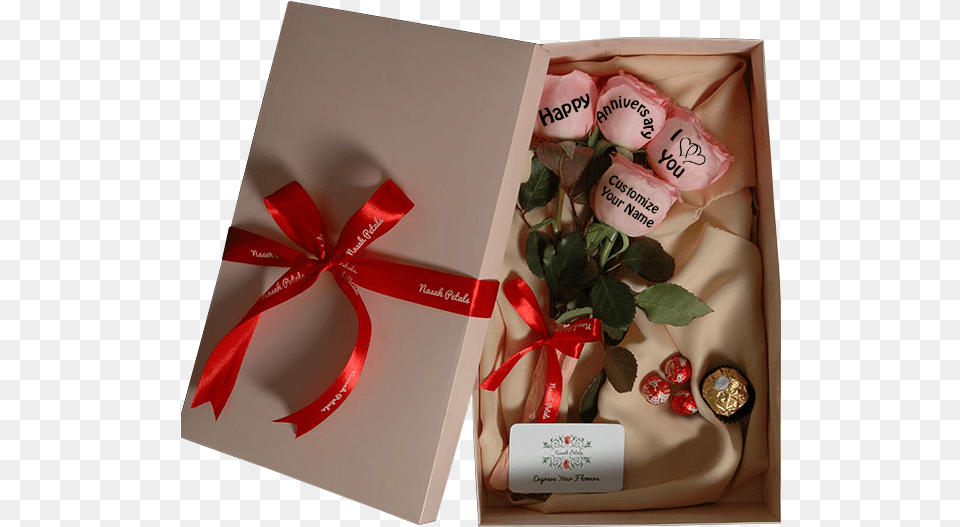 Rose Anniversary Gift Box Happy Birthday Wish Chocolate Gift Free Transparent Png