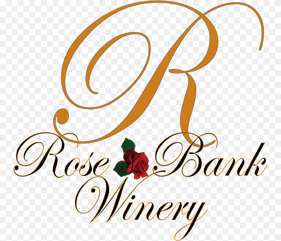 Rose Bank Winery Calligraphy, Handwriting, Text, Flower, Plant Free Png Download