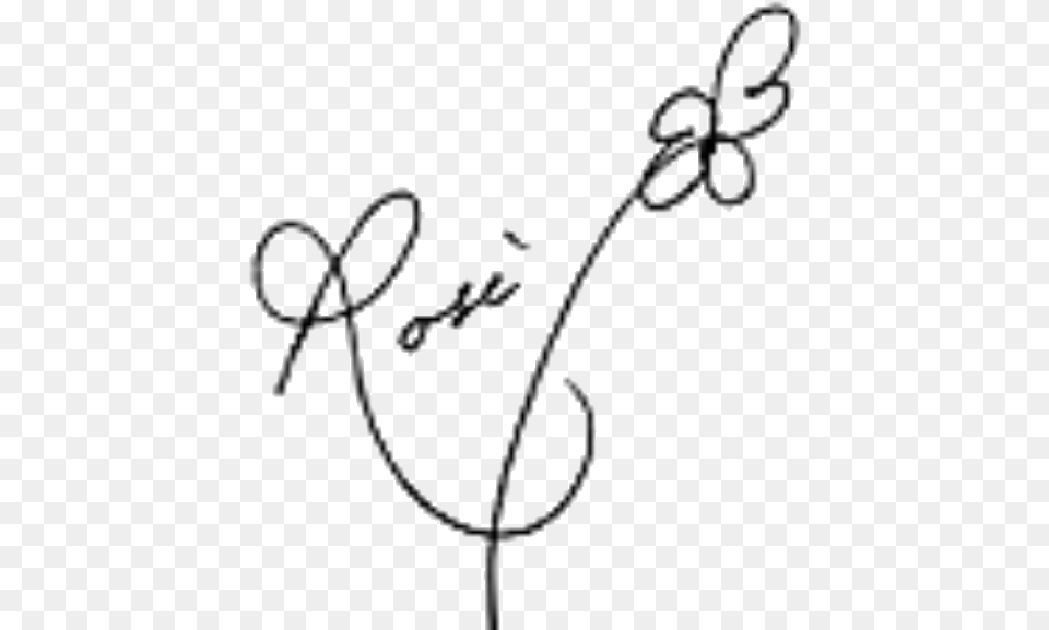 Rose Blackpink Roseblackpink Firma Rose Blackpink Signature, Knot Png Image