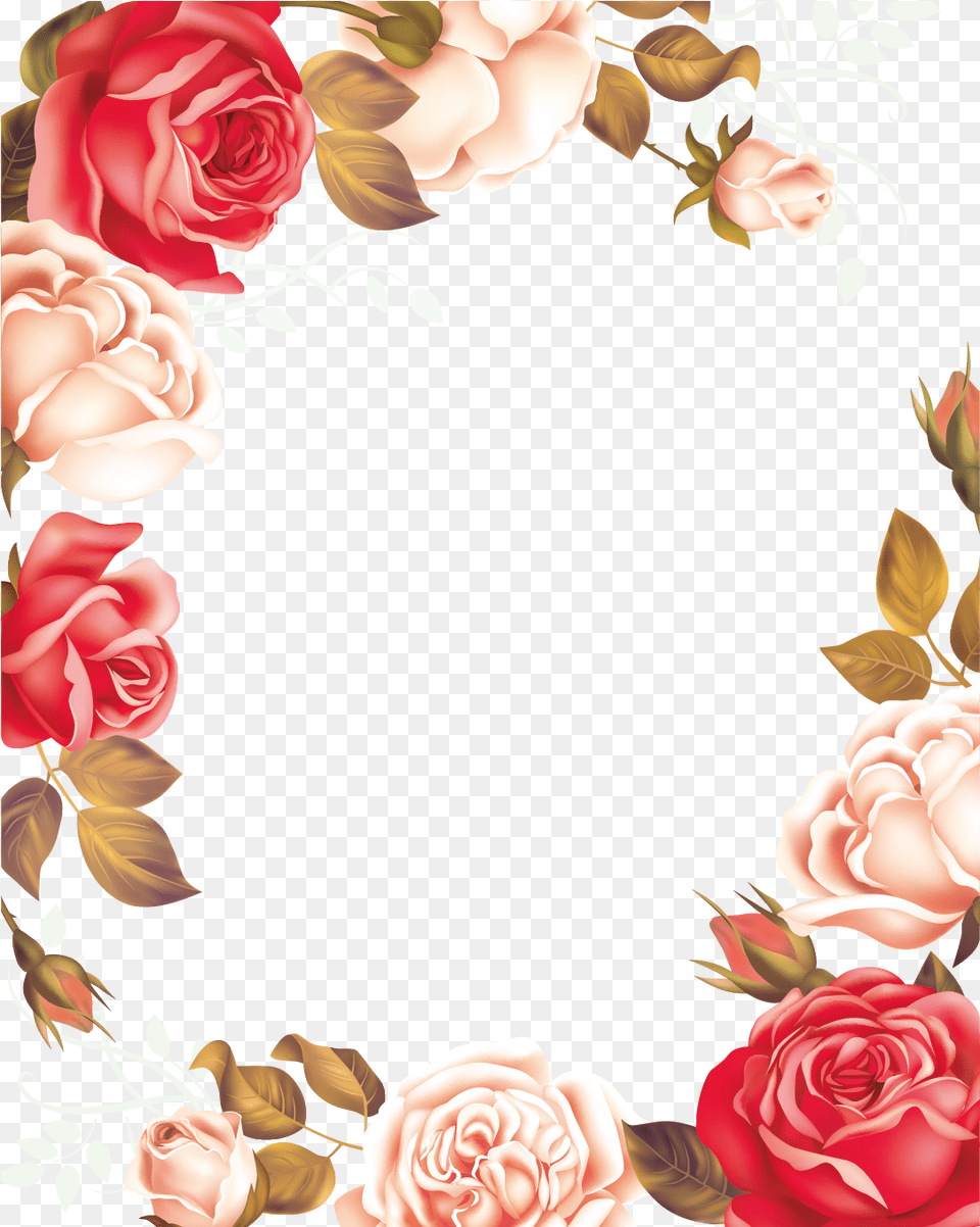 Rose Border, Art, Plant, Pattern, Graphics Png Image