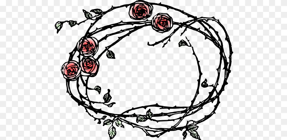 Rose Border Clip Art, Flower, Plant, Pattern, Graphics Free Png