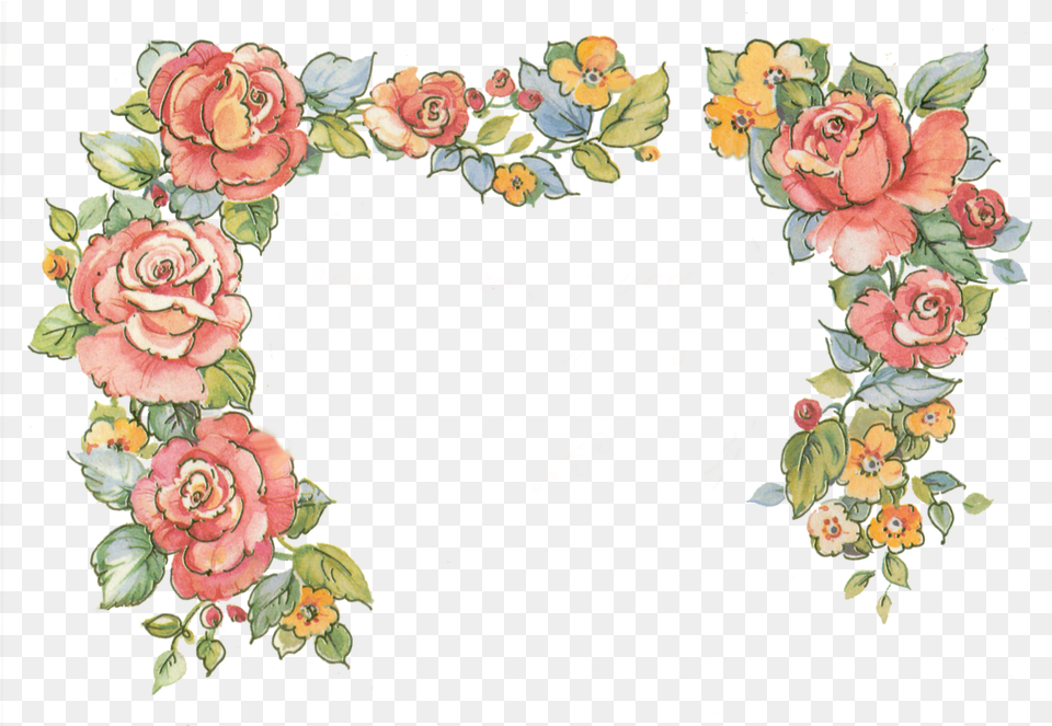 Rose Border Clipart Flower Border Tumblr Flower Border, Art, Plant, Pattern, Graphics Png