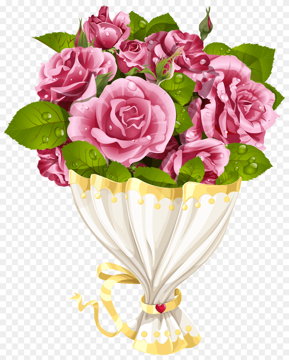 Rose Bouquet With Heart Transparent Clip Art Gallery, Plant, Fungus, Food, Egg Free Png Download