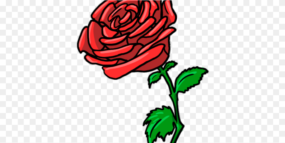 Rose Bush Clipart Drawn Rose Flower Cartoon, Plant Free Png Download