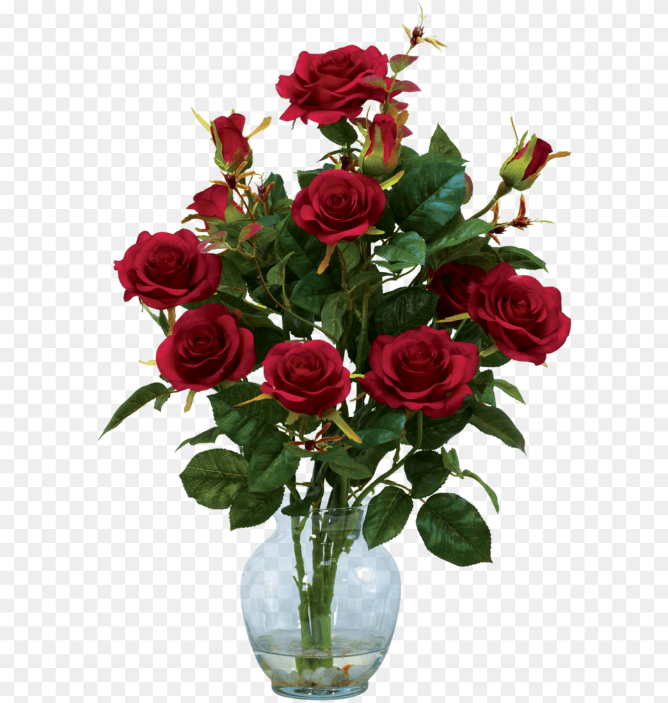 Rose Bush Clipart Flowering Plant Rose Flowers With Vase, Flower, Flower Arrangement, Flower Bouquet, Pottery Free Transparent Png