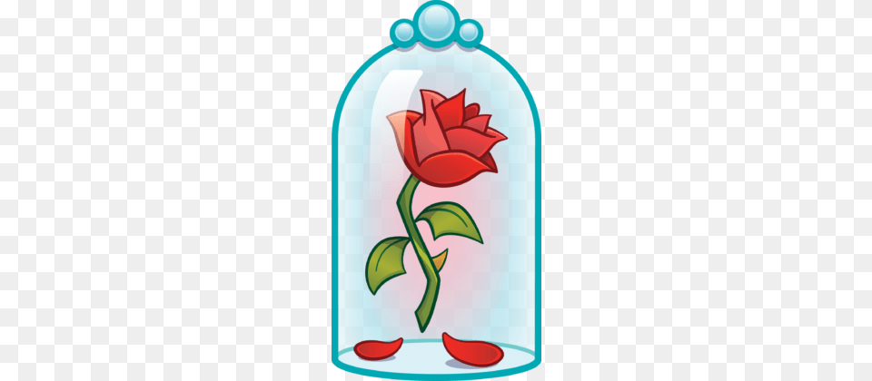 Rose Clip Art Beauty And The Beast, Flower, Petal, Plant, Jar Free Png Download