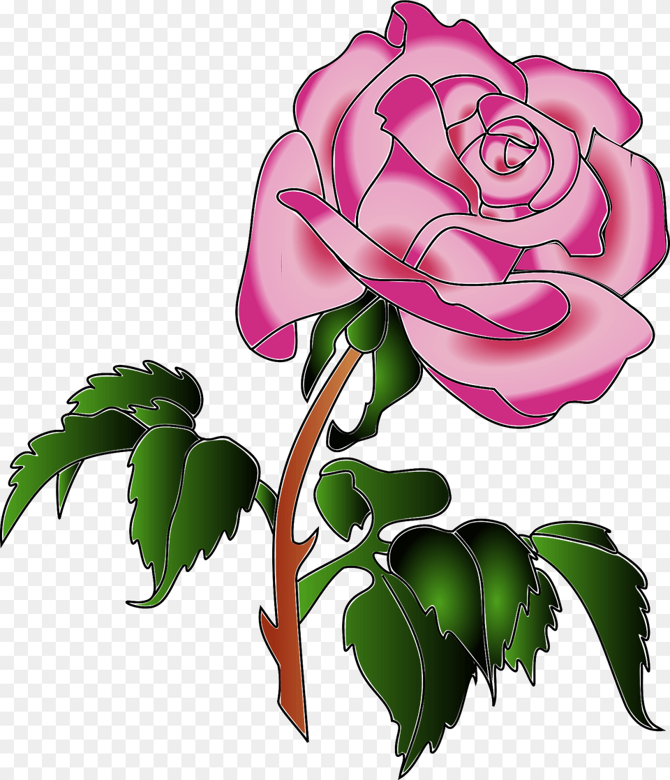 Rose Clipart, Flower, Plant, Art, Green Png Image