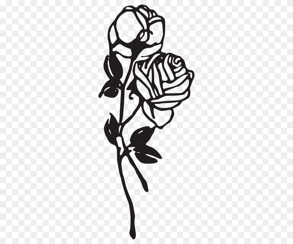 Rose Clipart Black And White, Stencil, Person, Art, Drawing Free Png