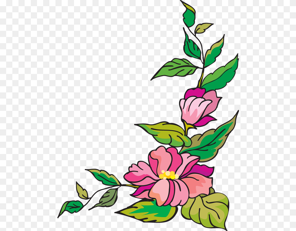 Rose Clipart Flower Corner Border Clip Art, Floral Design, Graphics, Pattern, Plant Png Image