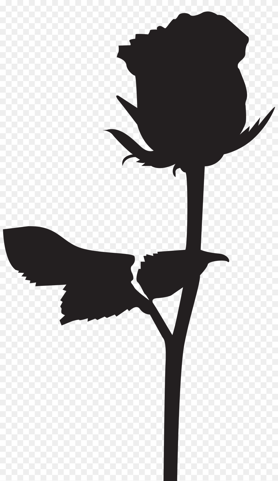 Rose Clipart Silhouette, Cross, Symbol Png Image
