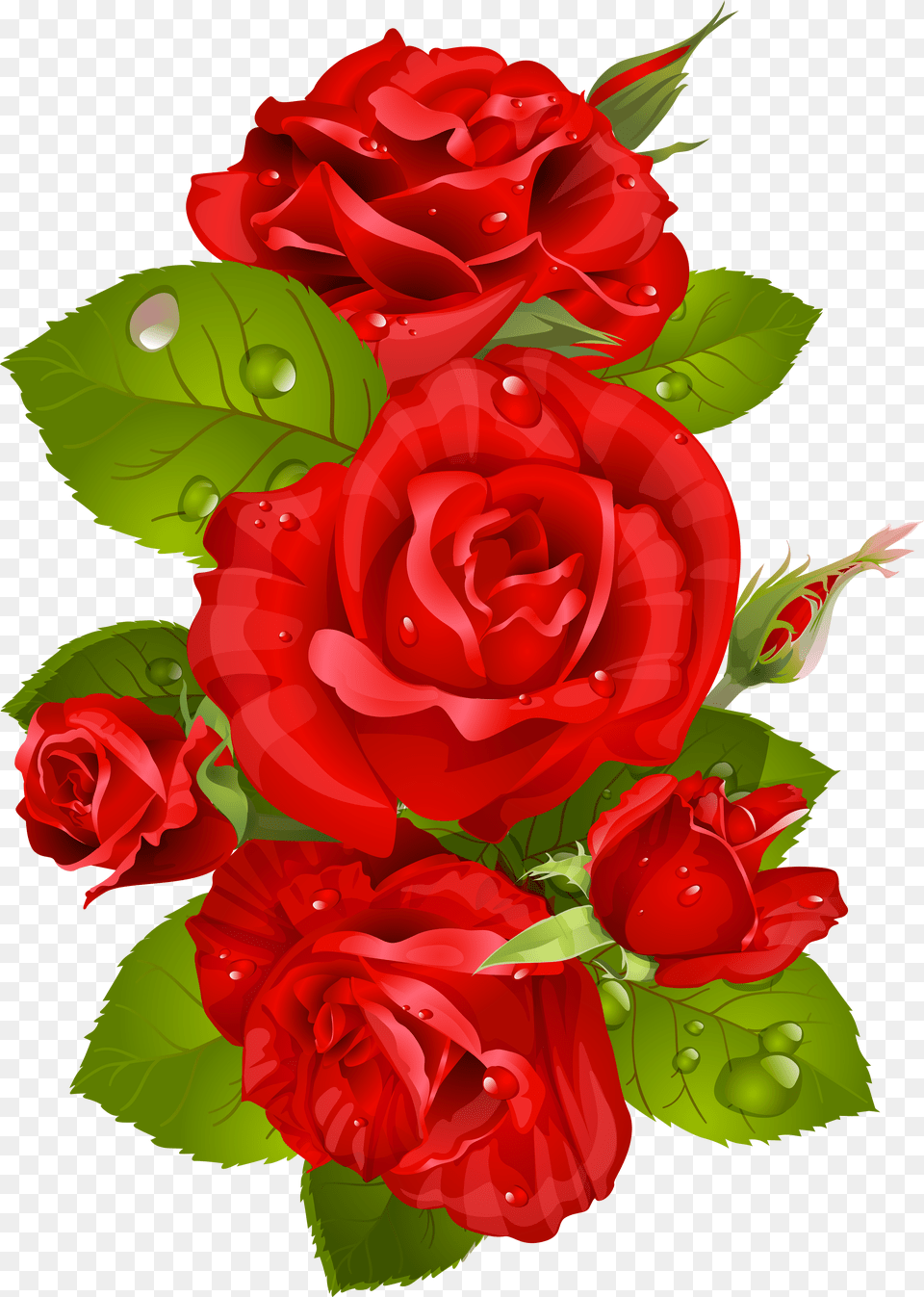 Rose Cliparts Transparent Decoration Watercolour Red Flower, Weapon, Pants, Handgun, Gun Free Png Download