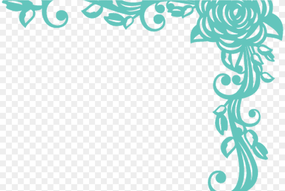Rose Corner Flourish Svg Scrapbook Cut File Cute Clipart Motif, Art, Floral Design, Graphics, Pattern Png
