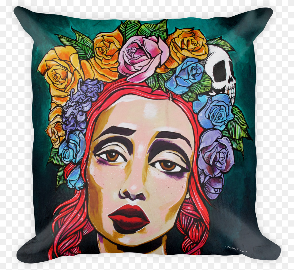 Rose Crown Rose Crown Up Mockup Front Taylor Reeve Art, Pillow, Home Decor, Cushion, Head Free Png Download